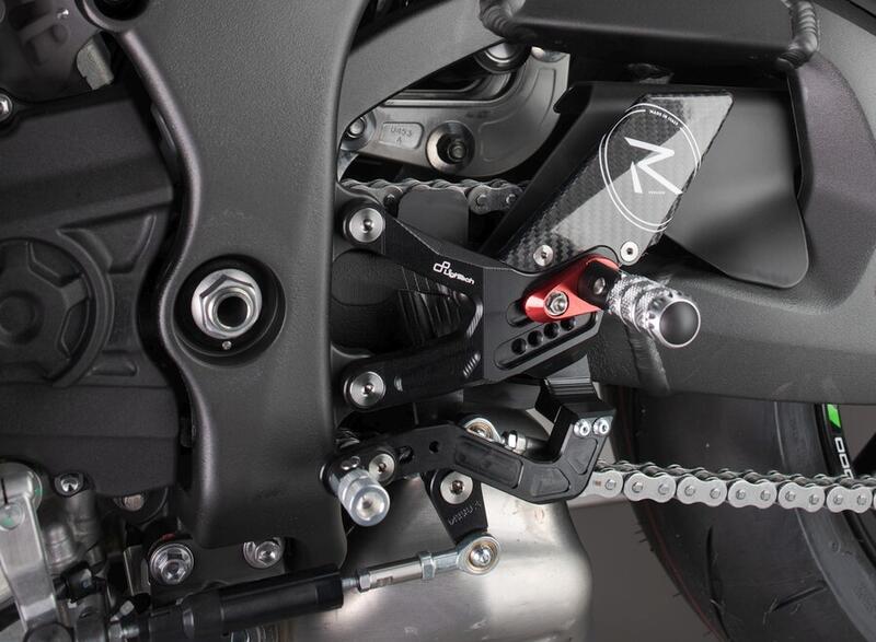 Adjustable Rear Sets With Fixed Foot Pegs, Reverse Shifting for Kawasaki Naturale